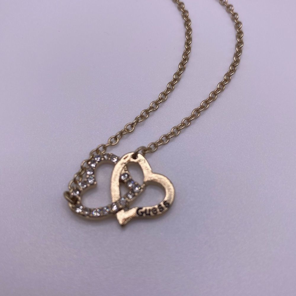 Guess Gold & Rhinestone Interlocking Hearts Bracelet - Picture 5 of 7